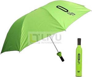 Foldable Bottle Umbrella Unisex Windproof UV Rain Protection Folding Portable Umbrella with Bottle Cover