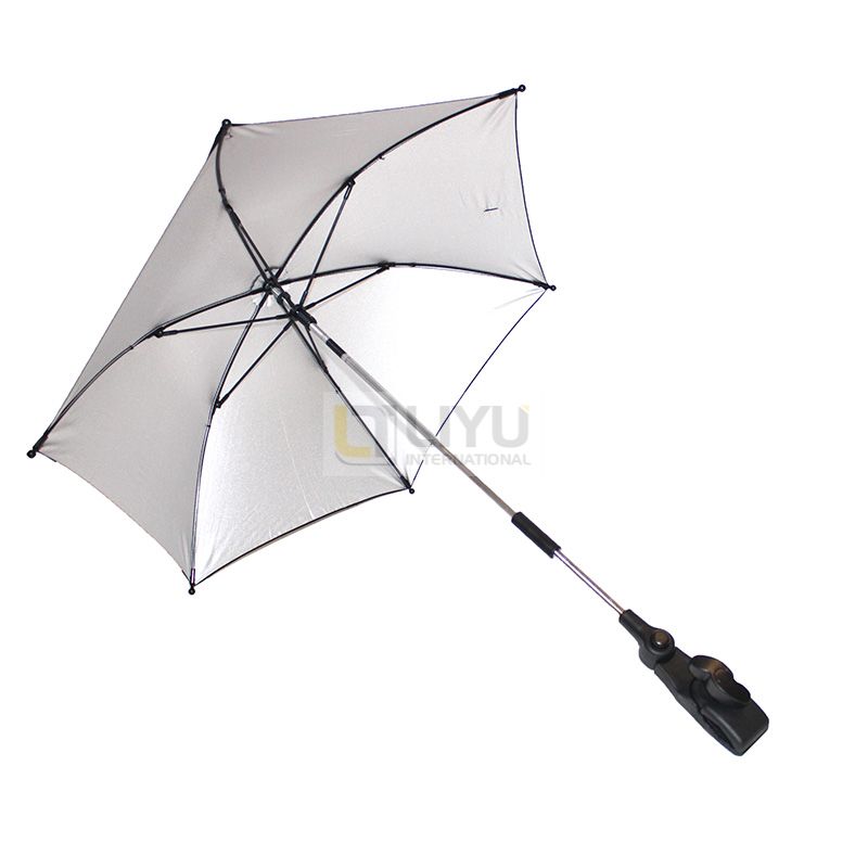 Universal Pram Parasol with 360° Black Adjustable Sun Shade for Baby Pram Umbrellas