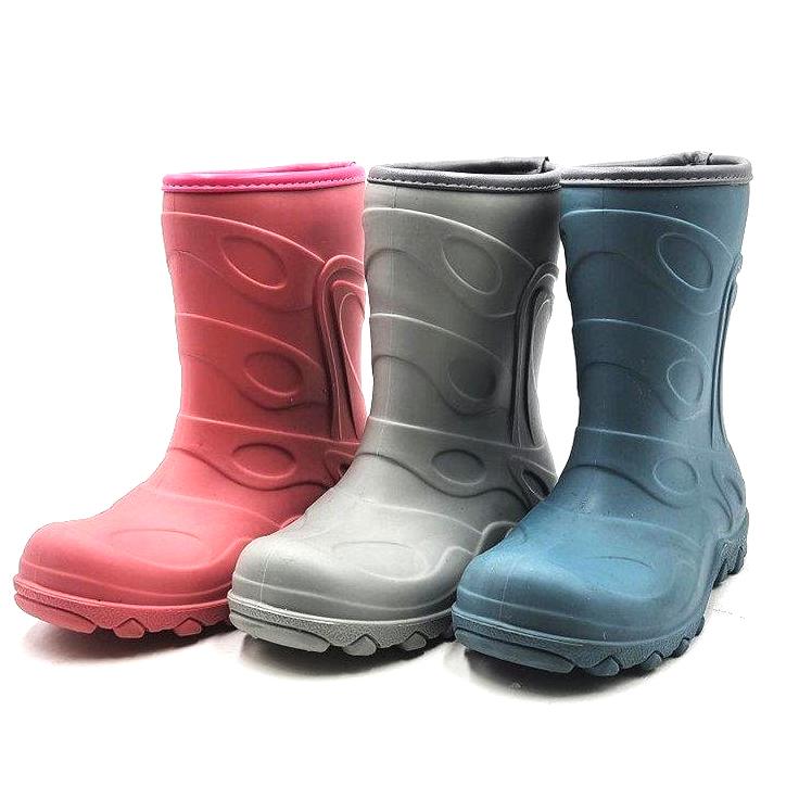 TPR Rubber Waterproof Lightweight Red Solid Color Rain Boots for Children Kids‘ Wellies Outdoors