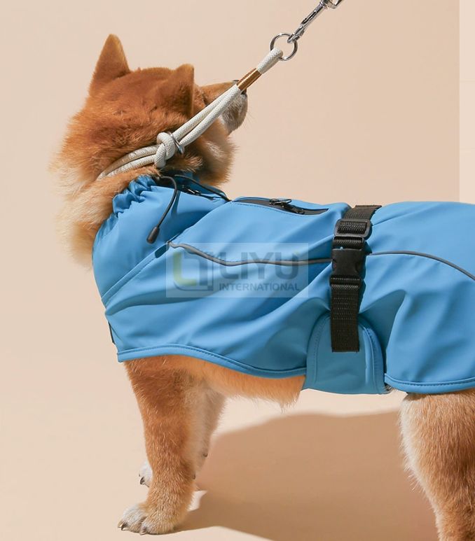 Reflective Vest Waterproof Pet Dog Puppy Outdoor Jacket Clothing Warm Winter PU Dogs Clothes Coat for Small Medium Large Vest Jacket 