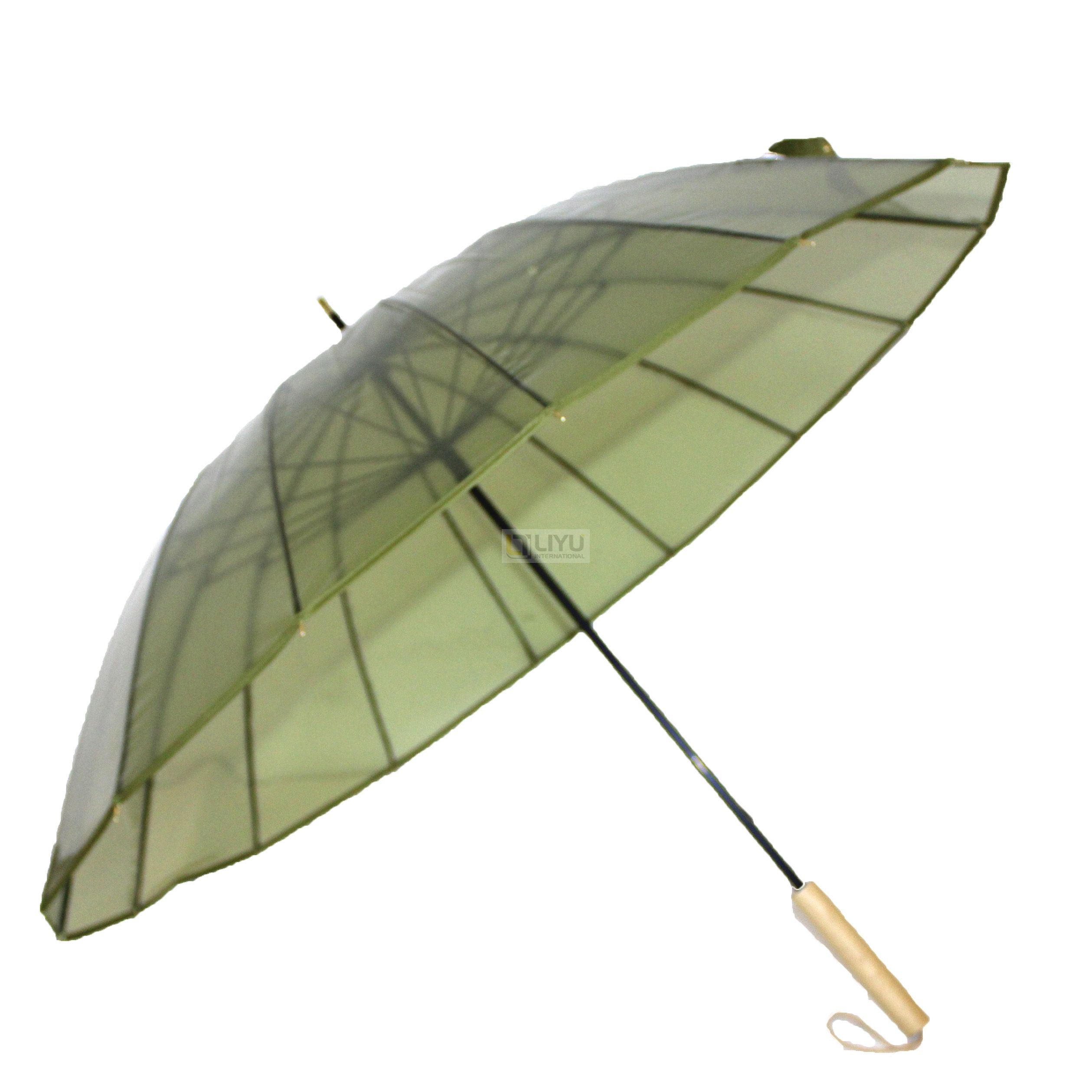 Adult 16 Rib POE Stick Umbrella Manual Opening Umbrella
