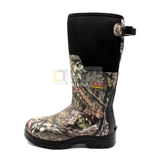 Hunting Boots Men‘s Waterproof Rubber Boots 5mm Neoprene Durable Anti Slip Outdoor Rain Boots