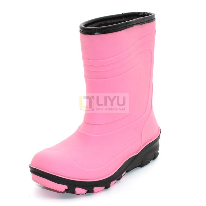 Waterproof Outdoor TPR Children's Rain Boots Wellington Mid-calf Pink Rain Boots