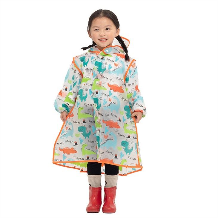 EVA Kids Rain Coats With Schoolbag Position